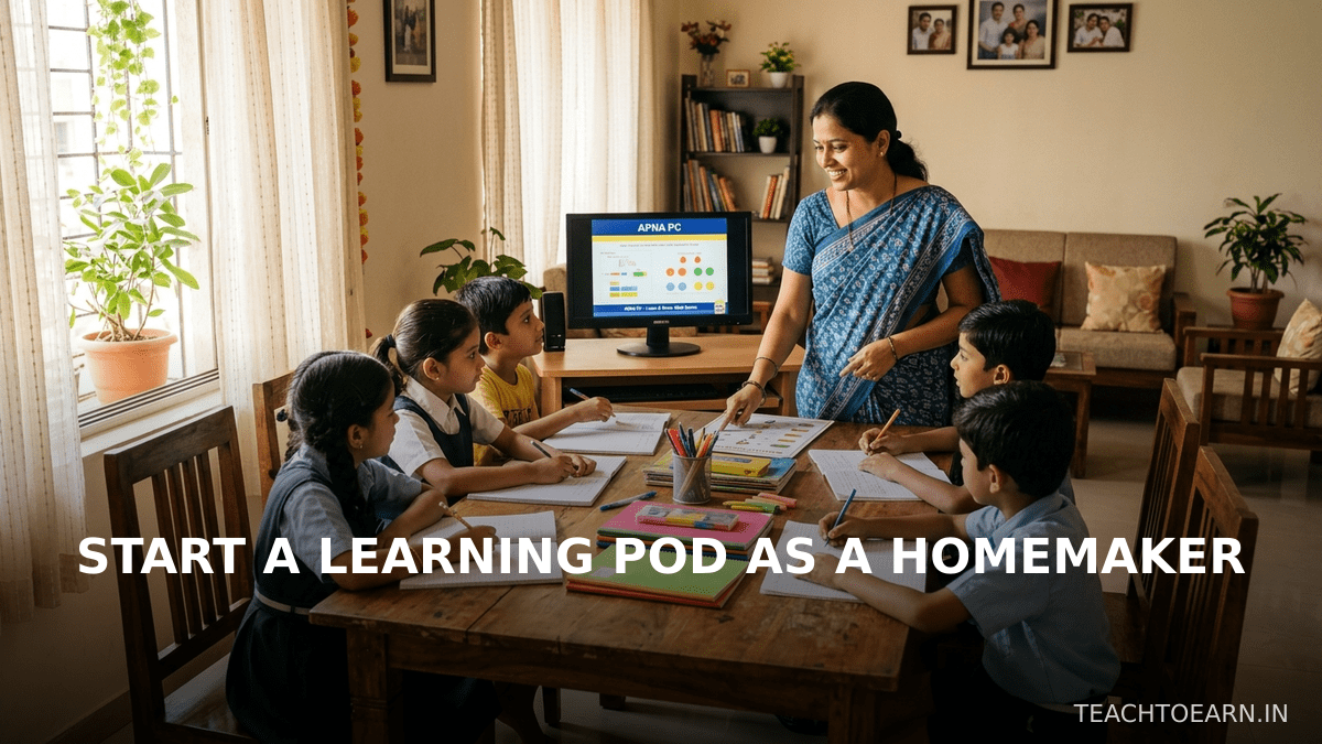 How To Start A Learning POD As A Homemaker In India - TeachToEarn