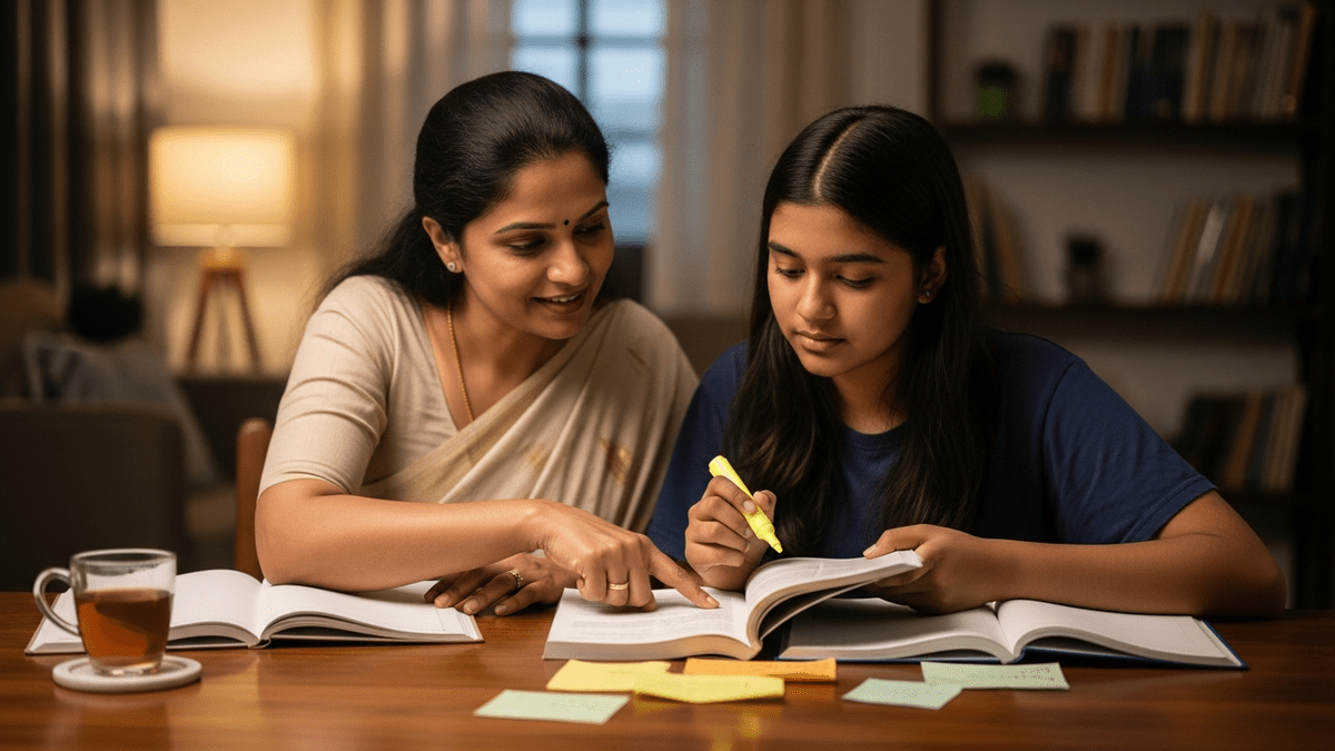 exam season learning POD teacher helping students with revision