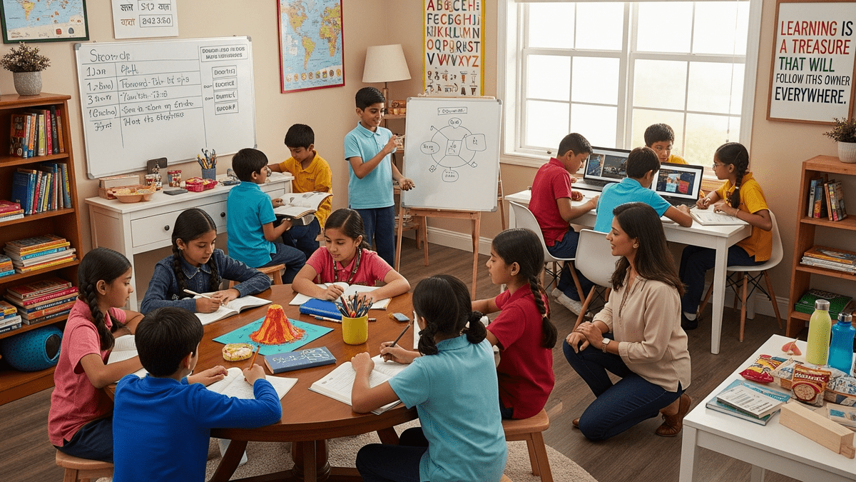 Learning POD curriculum India - Students engaged in structured learning