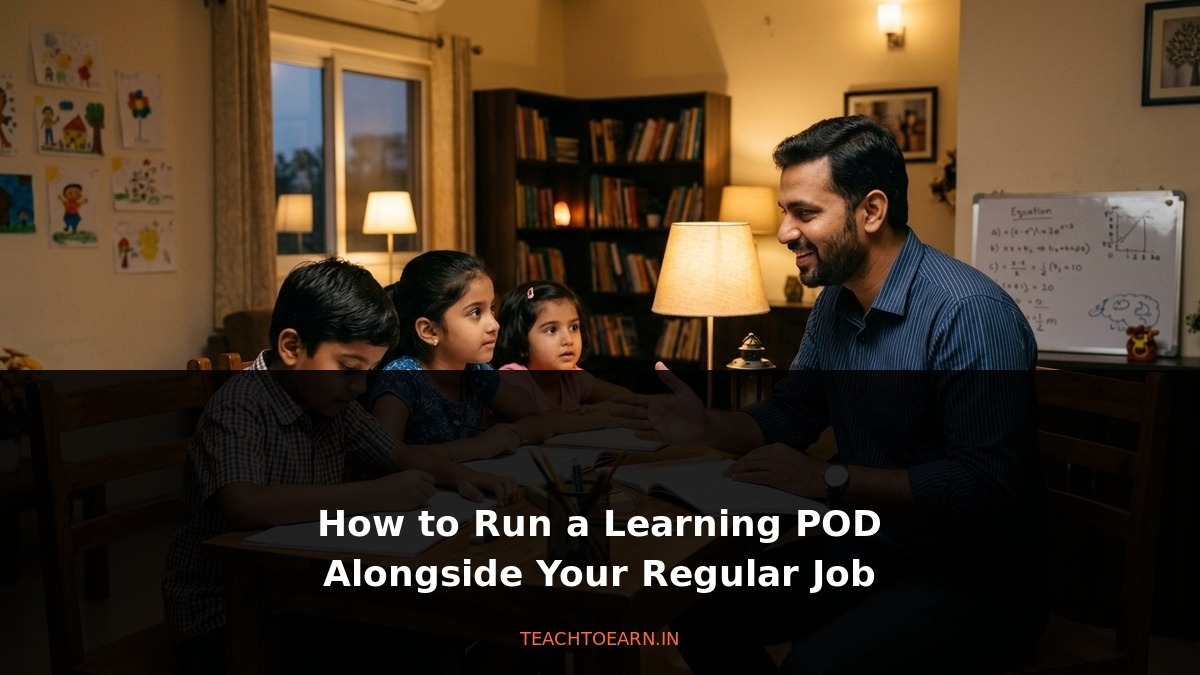 Learning POD side hustle setup in Indian home after work hours