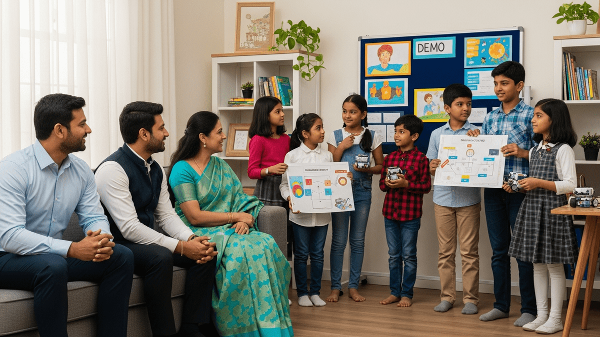 parent trust learning POD demo day with parents