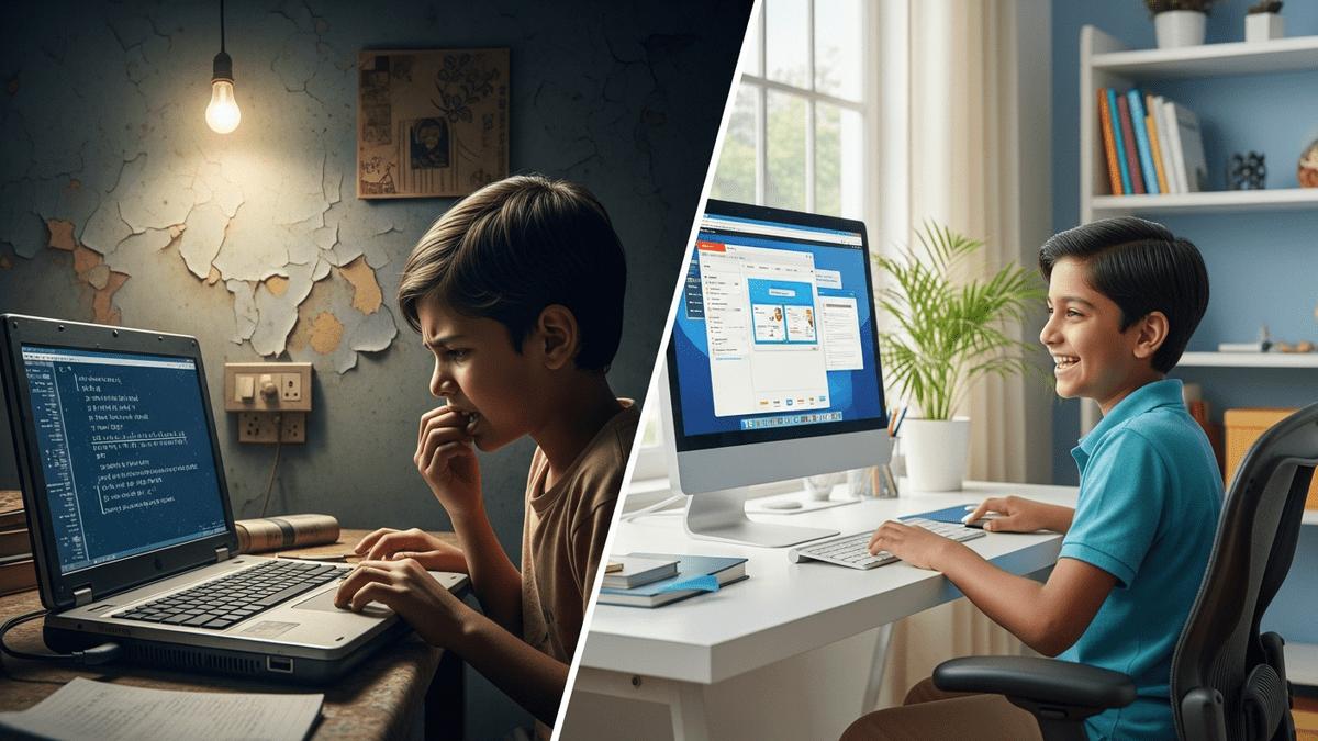 shared computer study time before and after APNA PC