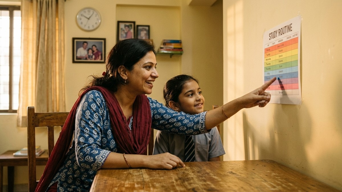 daily study schedule for kids with an educator at home