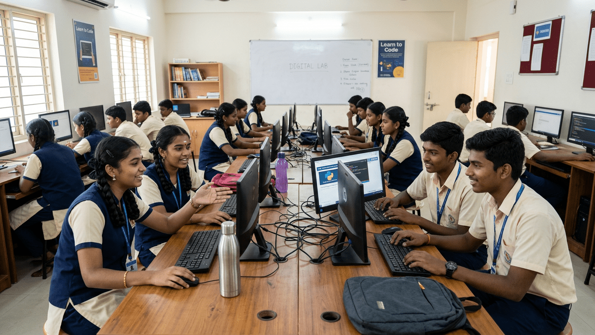 digital skills for Indian students classroom learning