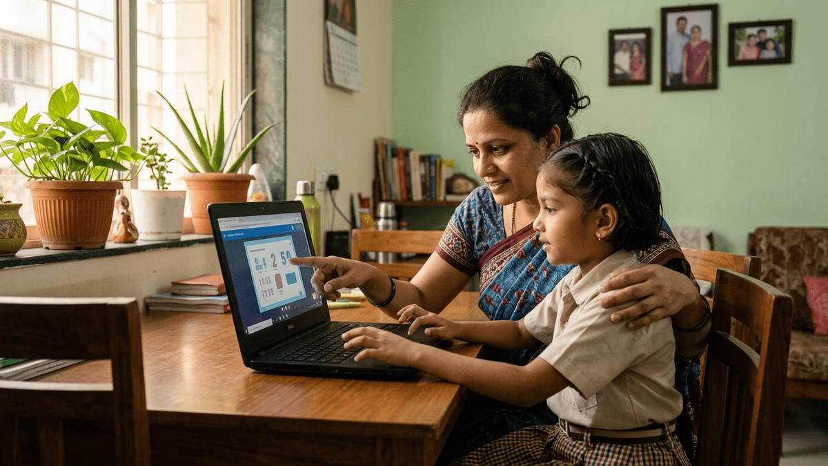 online safety tips for students mother guiding child