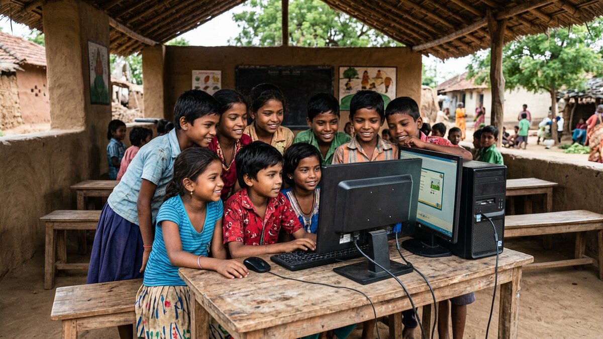 Rural schools digital learning through community PODs