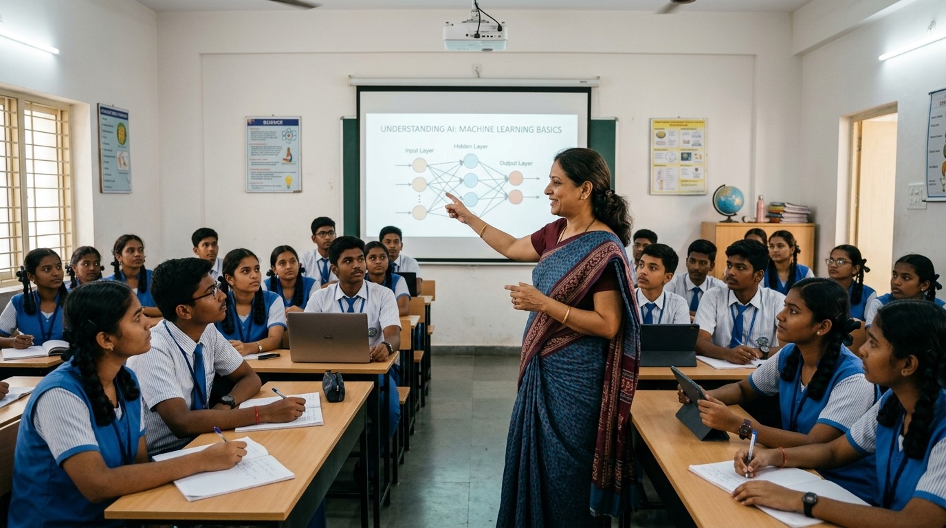 AI in Indian schools teacher explaining concepts