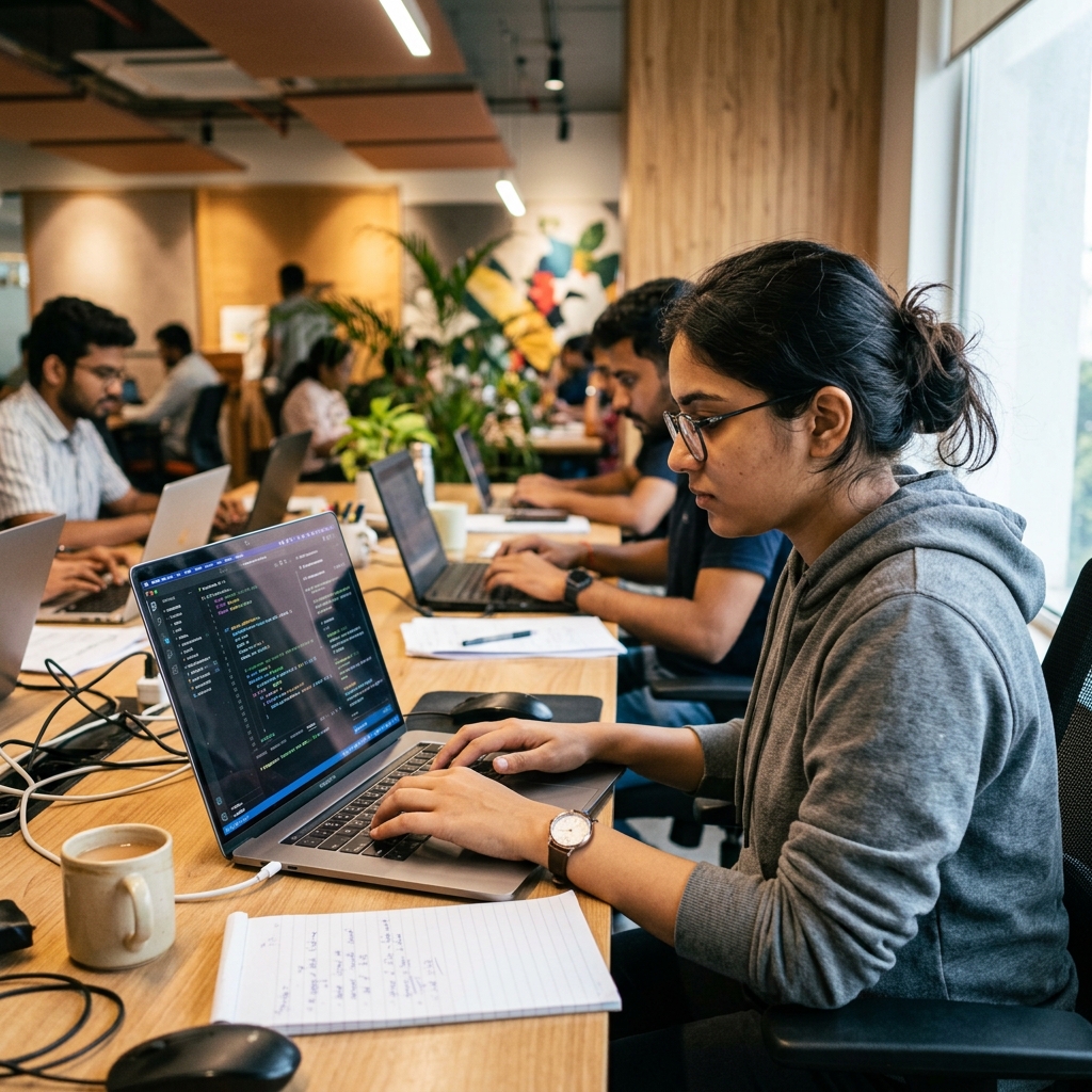 AI tools for students - student coding with AI assistance