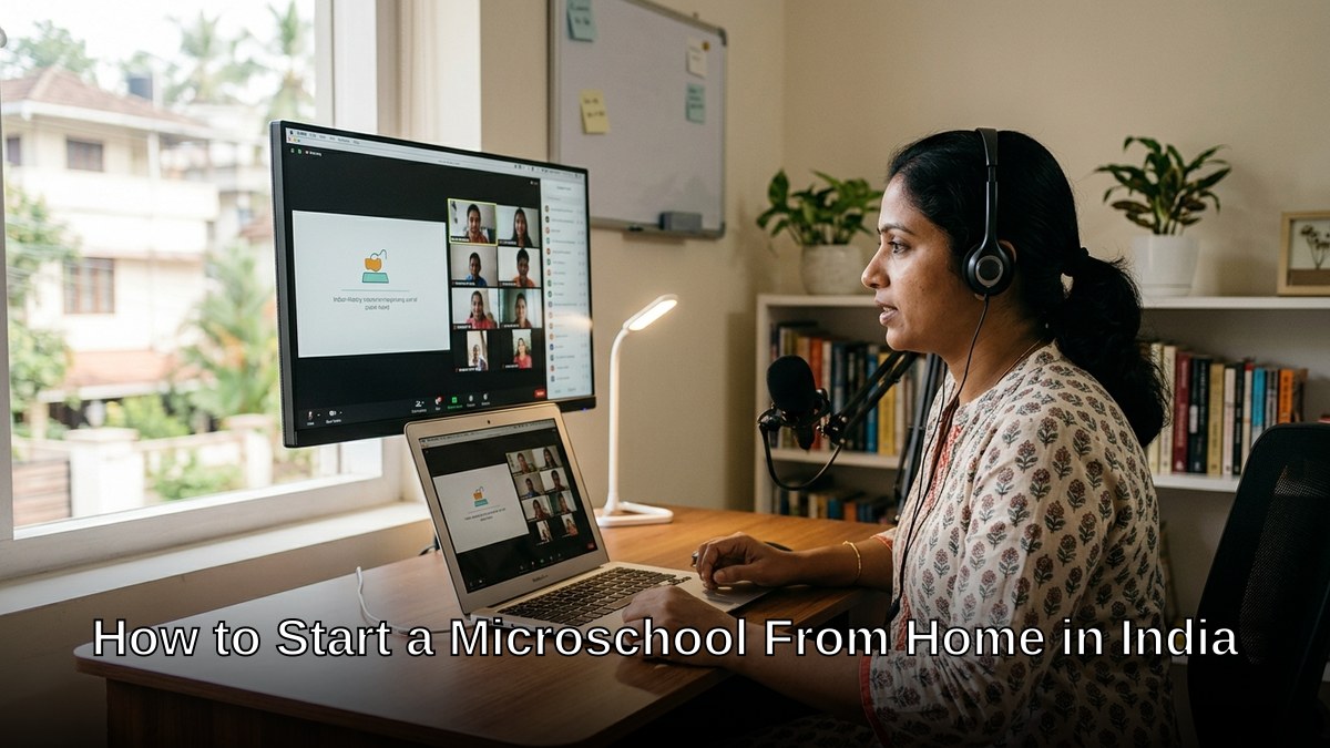 start microschool from home India teacher with students