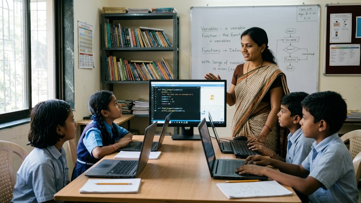 coding apps for Indian students teacher instructing