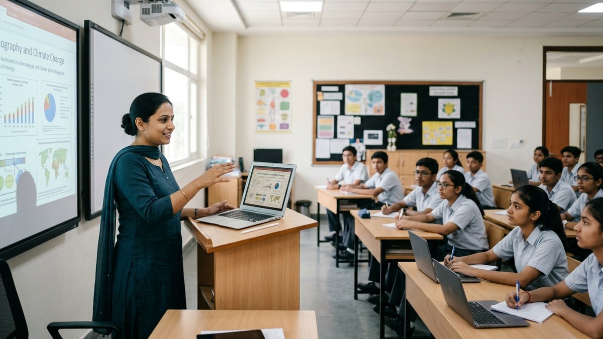home tutoring business India - educator teaching with digital tools