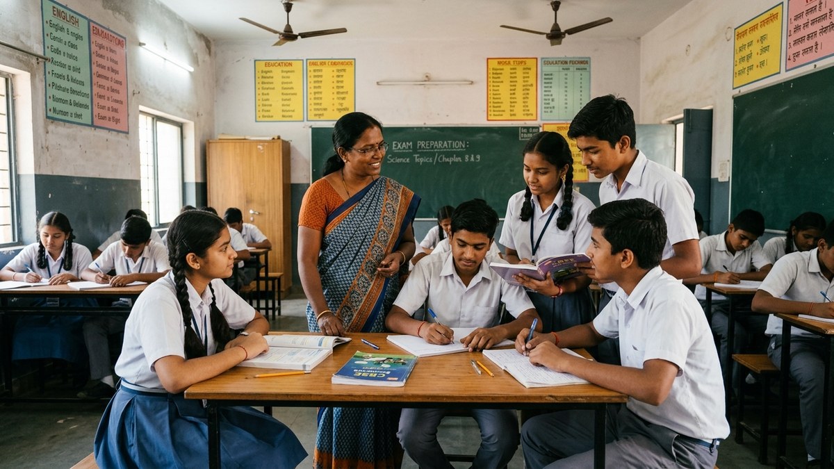 exam preparation strategies India teacher helping students