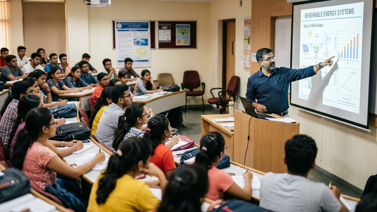 Indian community learning centre with students using AI tools for Indian teachers