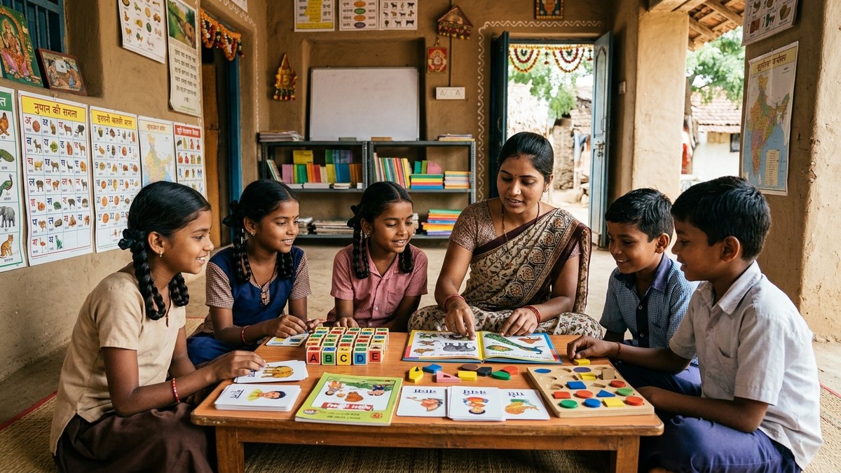 start a microschool from home India with children learning in community space
