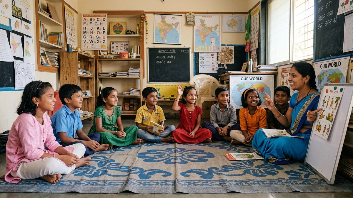 microschool from home India students learning together