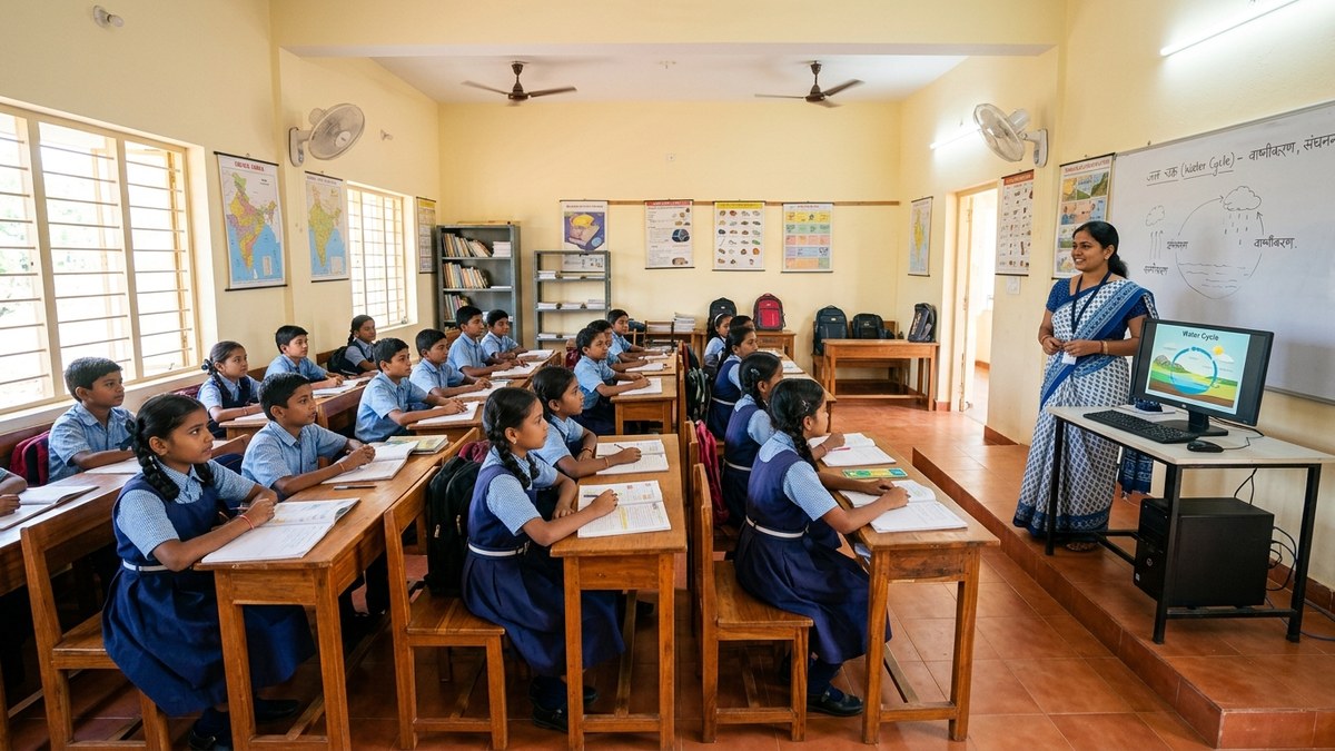 Indian tuition teacher conducting online class with best online teaching tools for Indian tuition teachers
