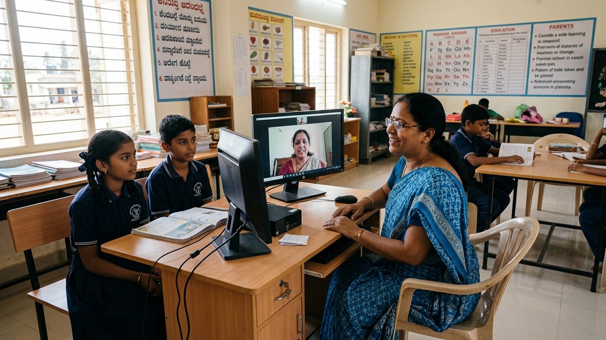 Indian tuition teacher using digital tools for parent communication