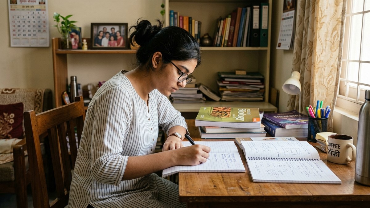 exam preparation strategies India student making notes