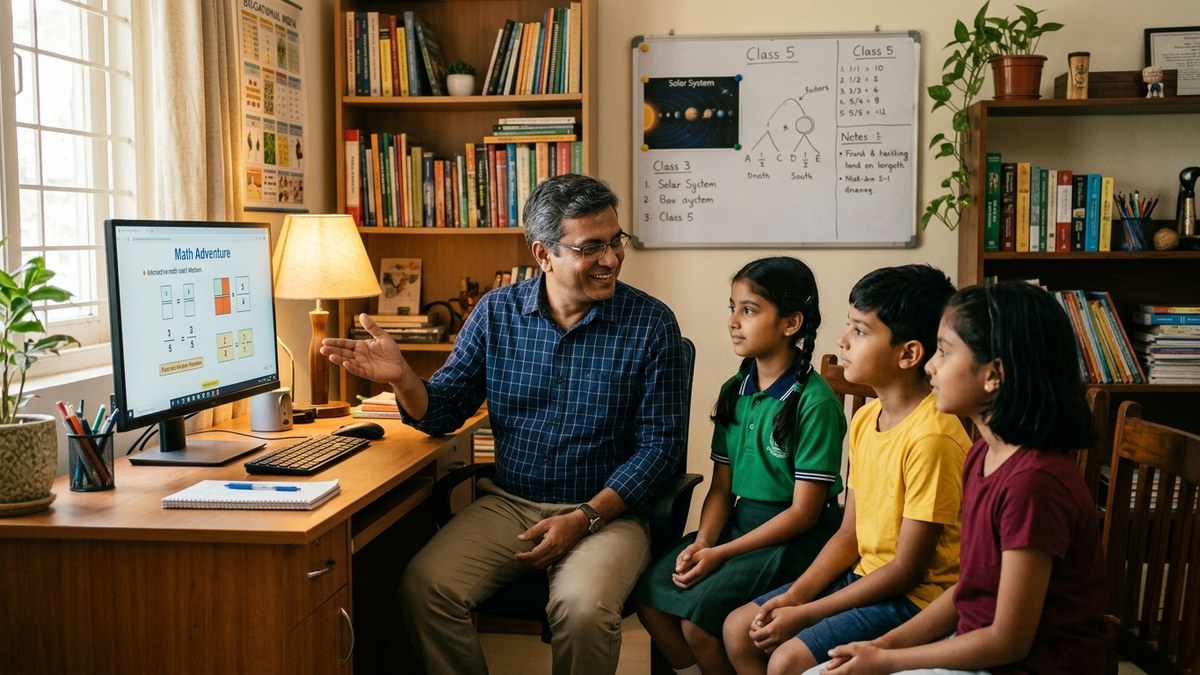 tuition teacher income educator teaching with computer