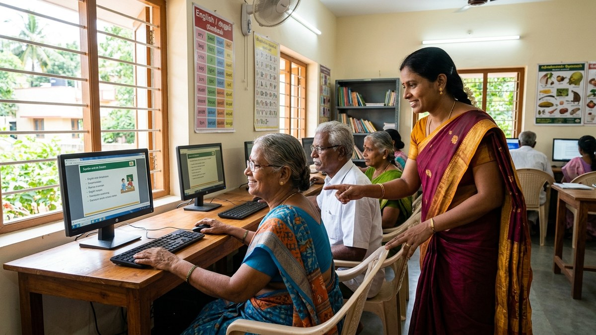 senior citizens digital literacy India community learning centre