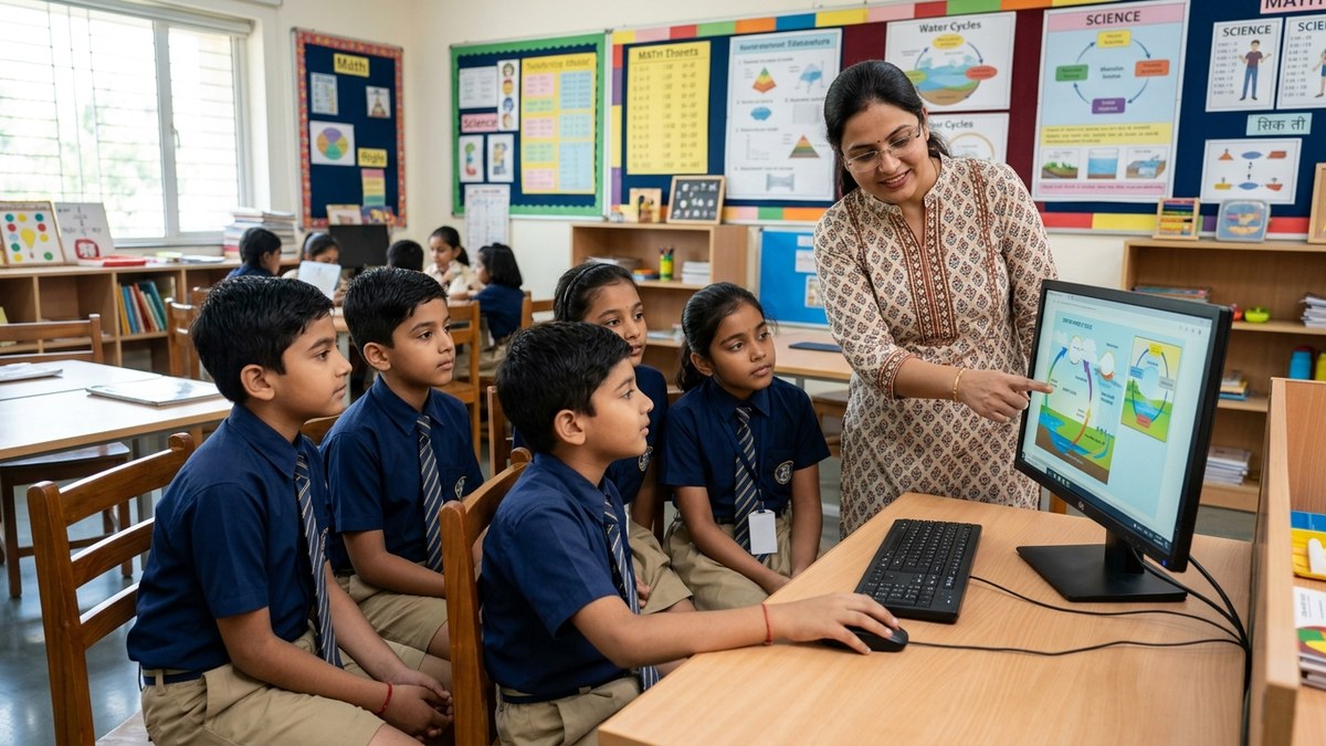 APNA PC study room setup educator teaching students in classroom