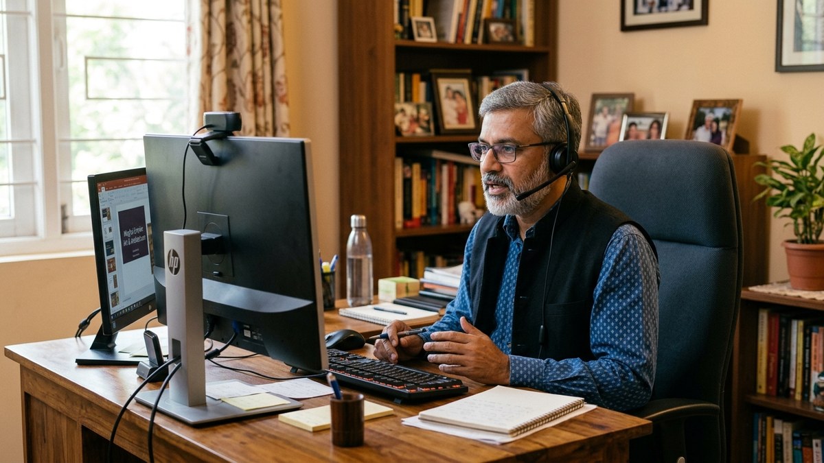 online teaching from home India educator setup
