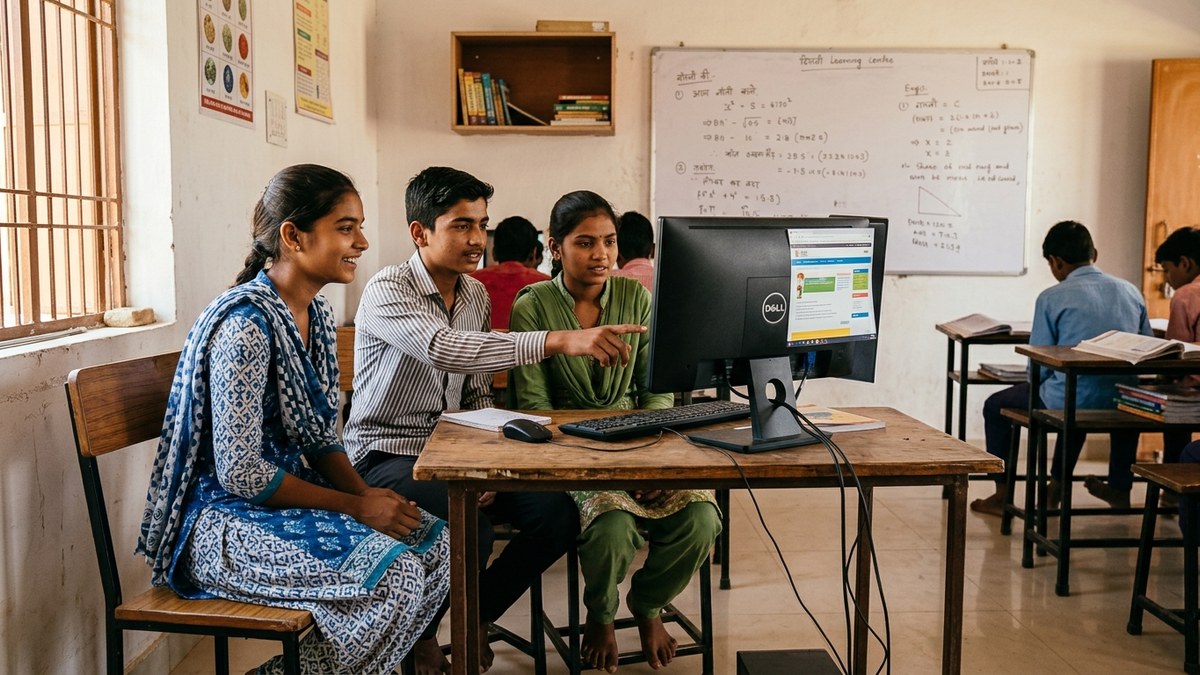 AI tools for teachers India used in community learning centre