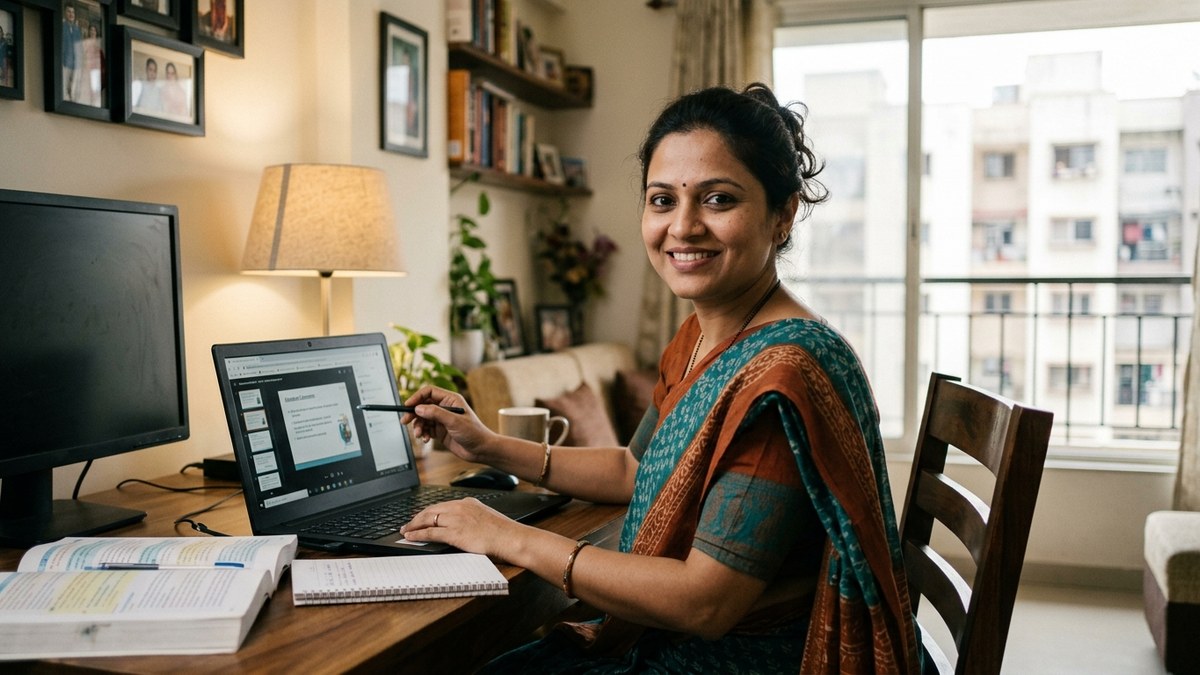 digital literacy homemakers India using computer confidently