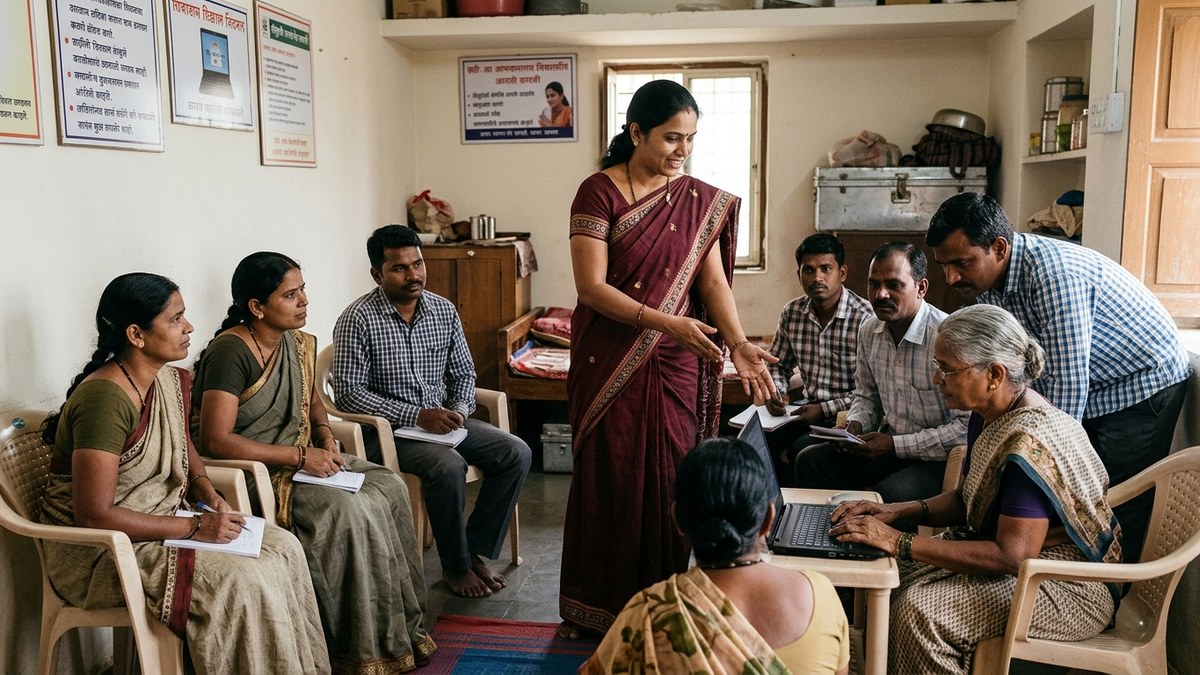 digital literacy homemakers India community learning session