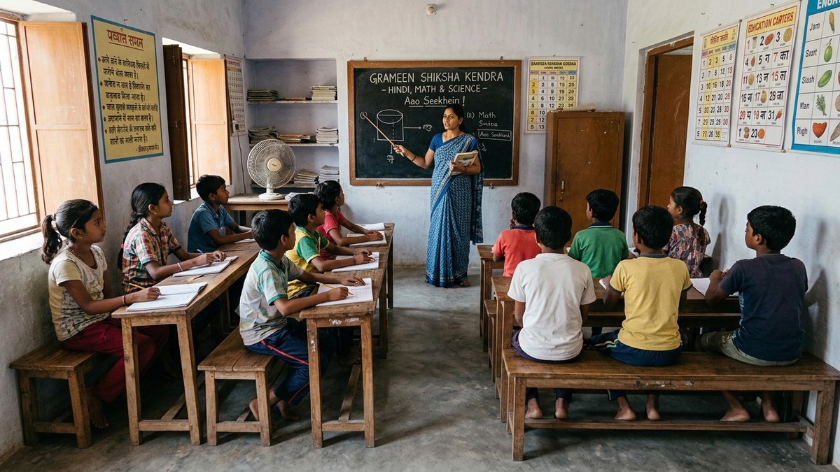 Home tutoring business India with community learning centre and students