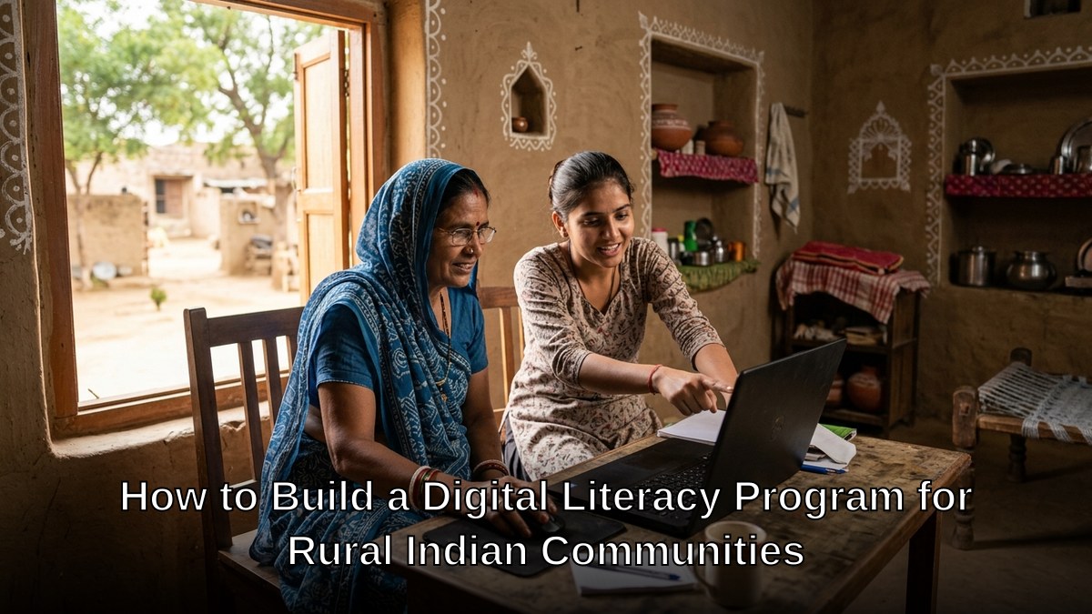 digital literacy program rural India village woman learning computer