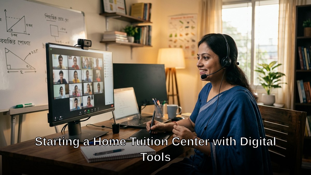 home tuition center digital setup Indian students