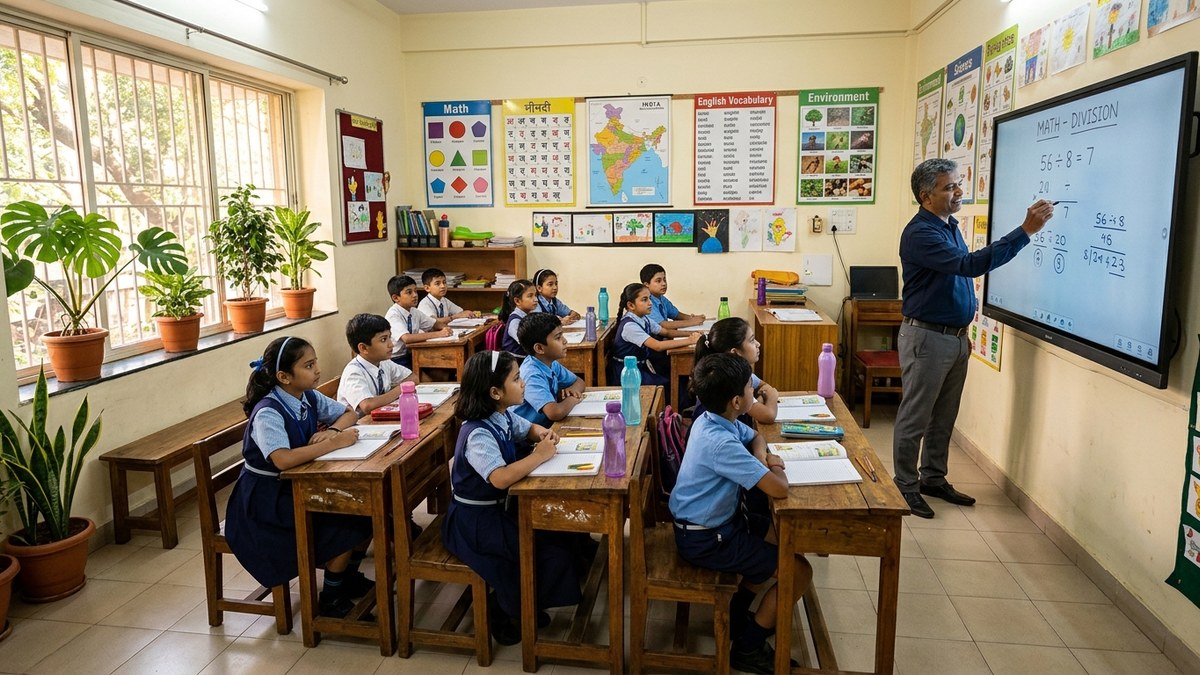 Community classroom setup for learning pod India