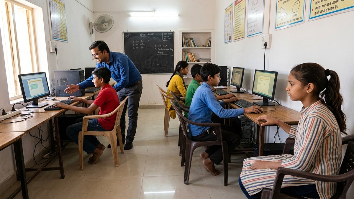 competitive exam preparation at home community learning centre with students
