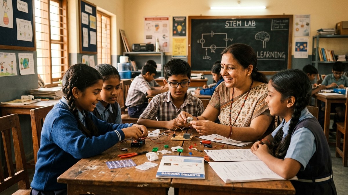 Indian students STEM learning