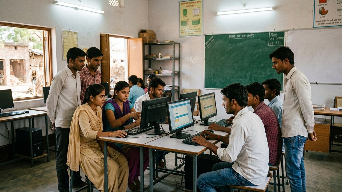 remote work skills rural Indian youth learning computer