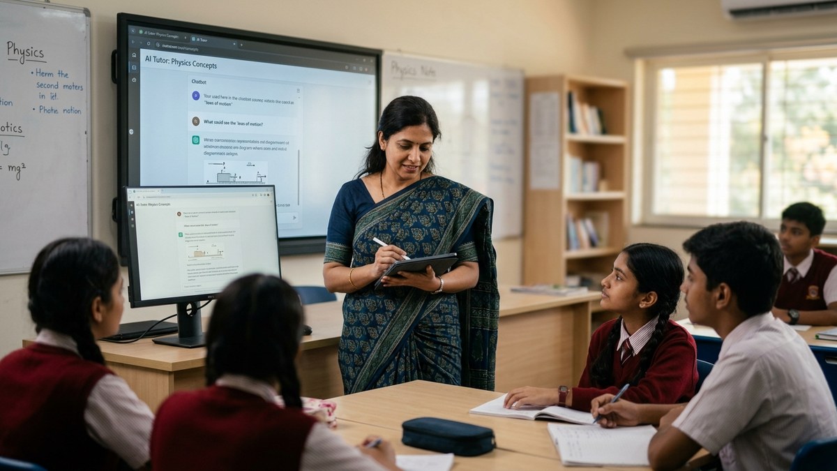 AI tools for online tutoring - teacher using educational software