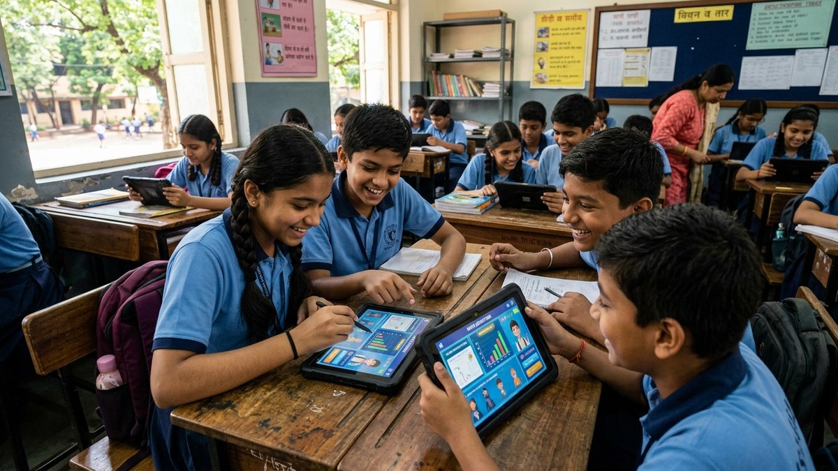 generative AI in education - Indian students using AI learning tools