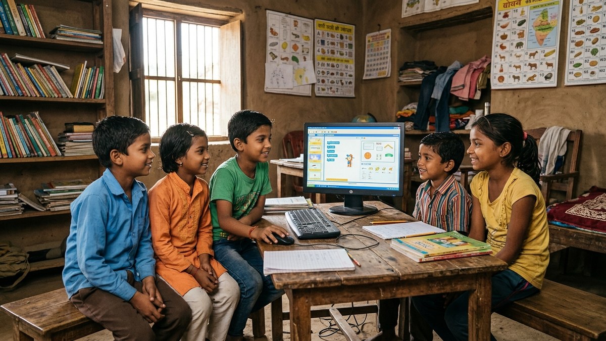 homeschooling India community learning with computer
