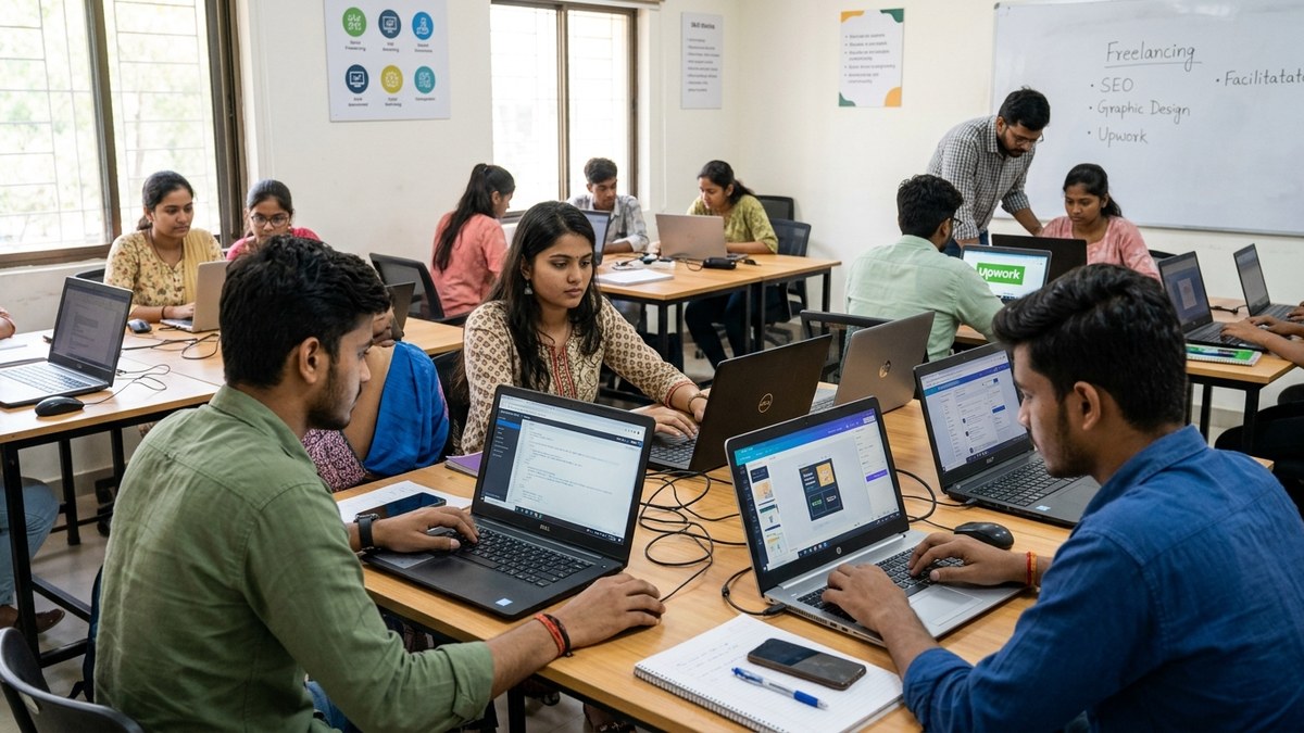 freelancing for students under 18 learning in community center