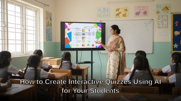 interactive quizzes using AI for Indian students in a tuition classroom