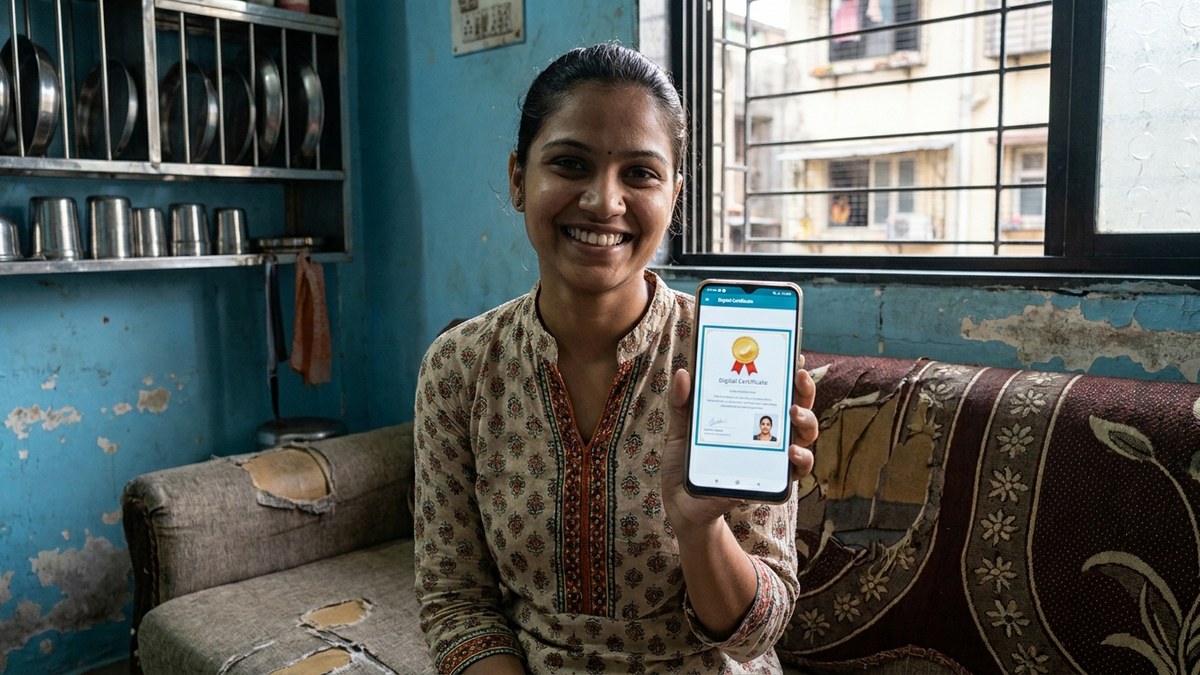 skill india result certificate download on smartphone