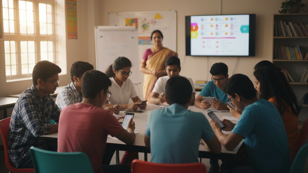 Kahoot Quizizz live quizzes for students engaging a community learning centre in India