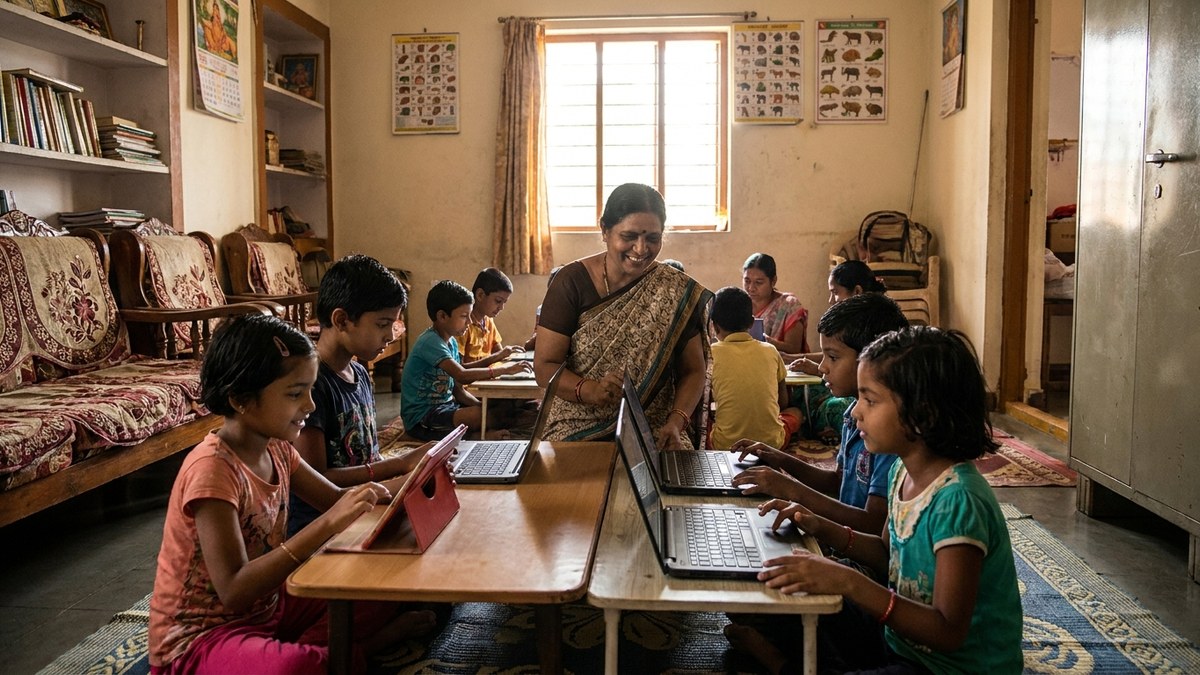 edtech startup India POD learning centre run from an Indian home