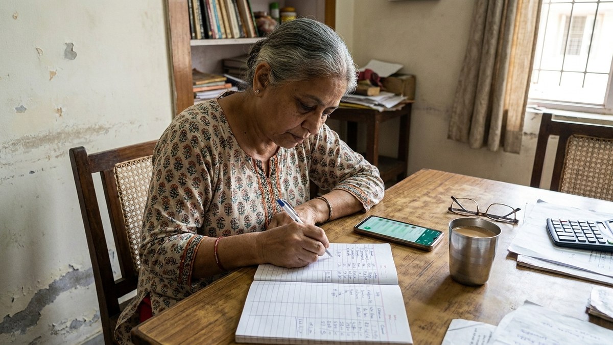 Tuition teacher planning her home tuition business schedule and parent communication