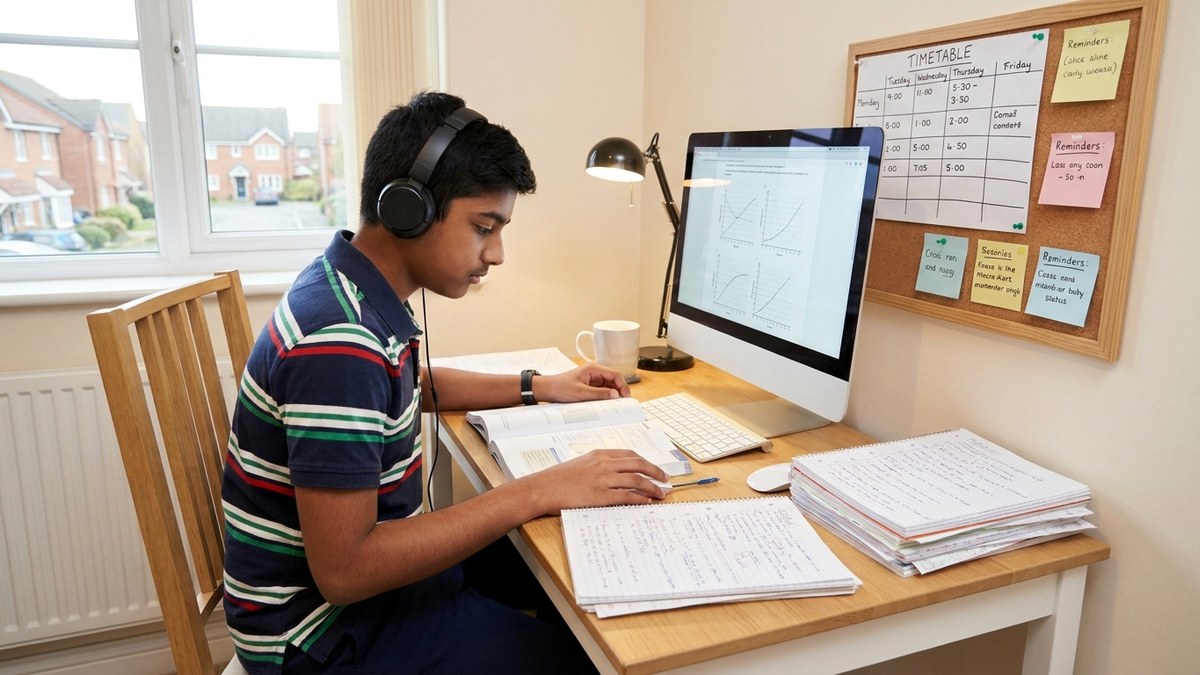 Home study space for NIOS exam preparation